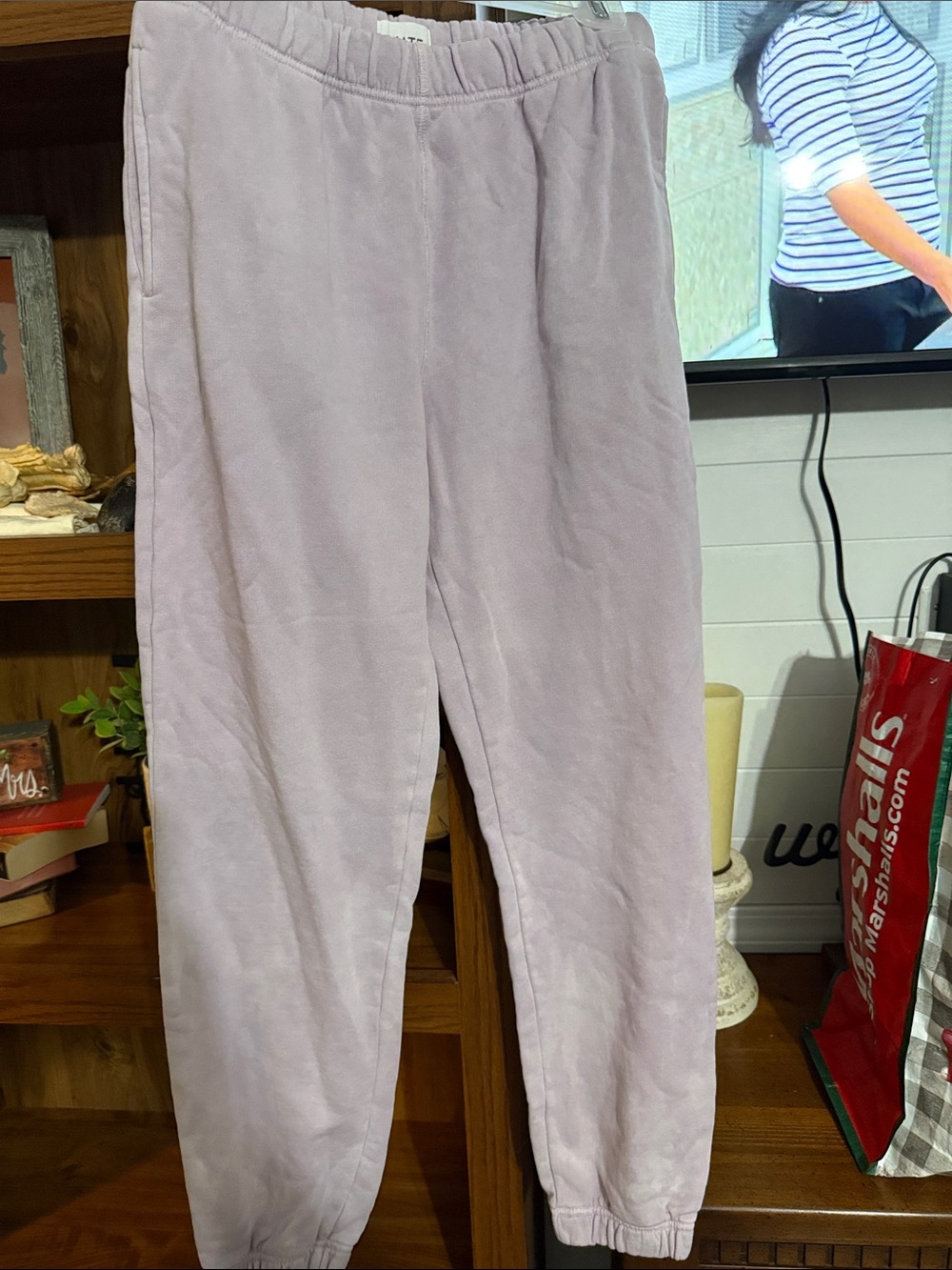 MATE the Label Lavender Elastic Waist Jogger Pants
